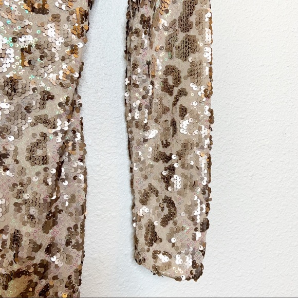 Dress The Population Bodycon Sequin Low Back Mini Dress Size Small - Picture 5 of 13